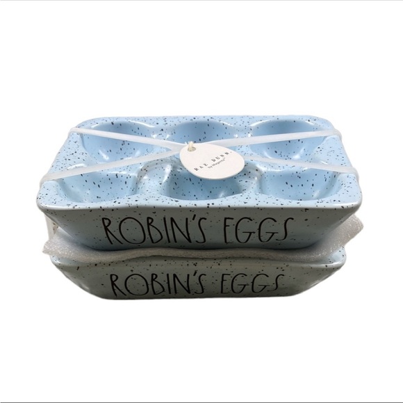 Rae Dunn Other - Rae Dunn NWT Robin’s Eggs Speckled Blue Egg Holder Dishes